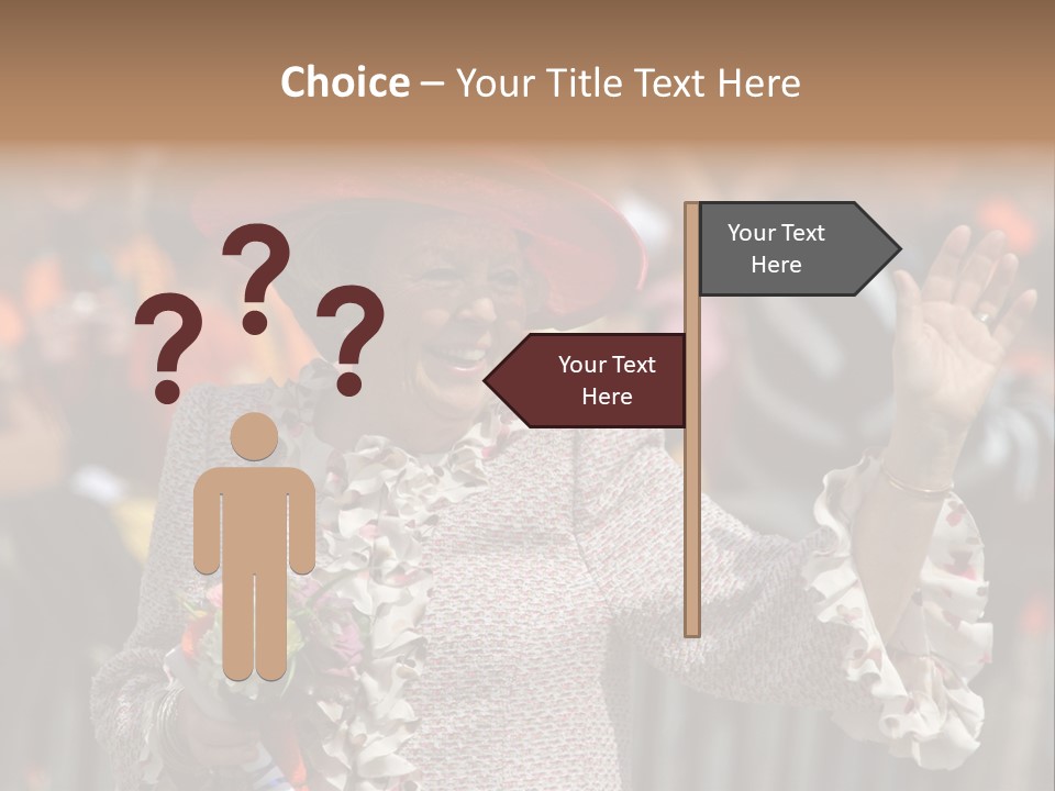 June 2008 - Queen Beatrix Of The Netherlands During Official Public Visit To The City Of The Hague, Netherlands PowerPoint Template