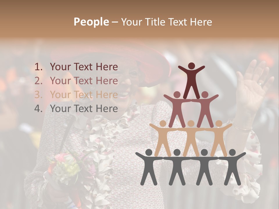 June 2008 - Queen Beatrix Of The Netherlands During Official Public Visit To The City Of The Hague, Netherlands PowerPoint Template