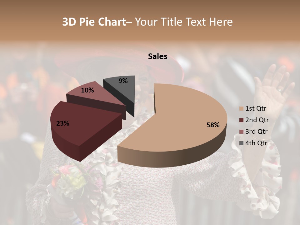 June 2008 - Queen Beatrix Of The Netherlands During Official Public Visit To The City Of The Hague, Netherlands PowerPoint Template