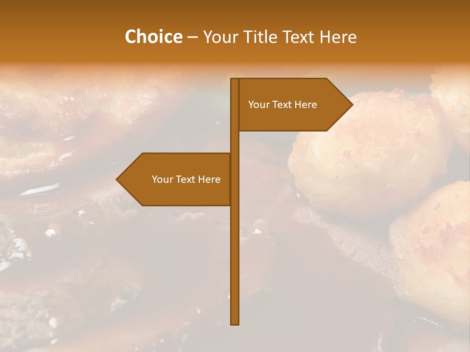 Sunday Roast Dinner With Beef And Yorkshire Pudding PowerPoint Template