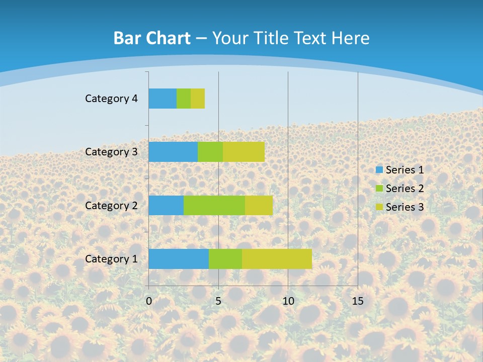 A Field Of Sunflowers, In The South Of France. PowerPoint Template