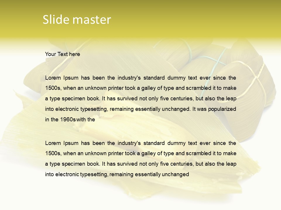 Pamonha - Corn Brazilian Food In The Corn Straw PowerPoint Template