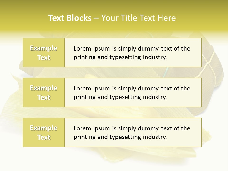 Pamonha - Corn Brazilian Food In The Corn Straw PowerPoint Template
