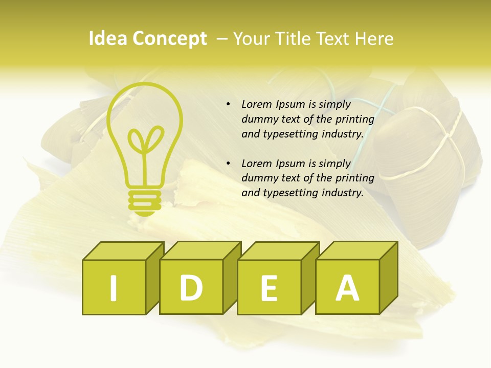 Pamonha - Corn Brazilian Food In The Corn Straw PowerPoint Template