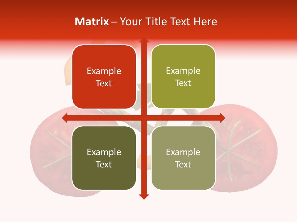 A Picture Of A Tomato And Asparagus On A White Background PowerPoint Template