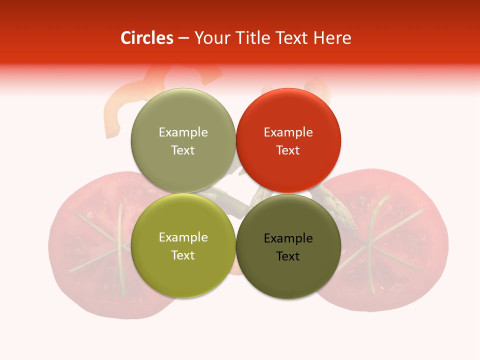 A Picture Of A Tomato And Asparagus On A White Background PowerPoint Template