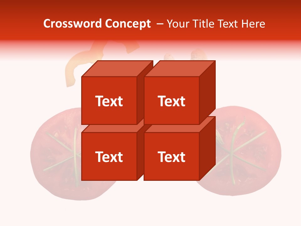 A Picture Of A Tomato And Asparagus On A White Background PowerPoint Template