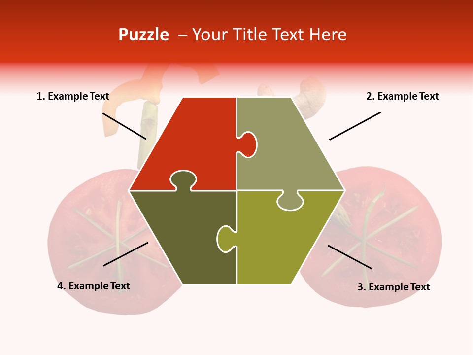 A Picture Of A Tomato And Asparagus On A White Background PowerPoint Template