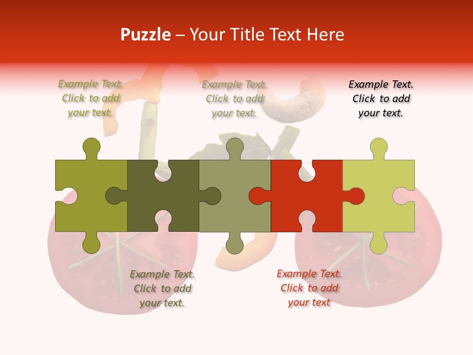 A Picture Of A Tomato And Asparagus On A White Background PowerPoint Template