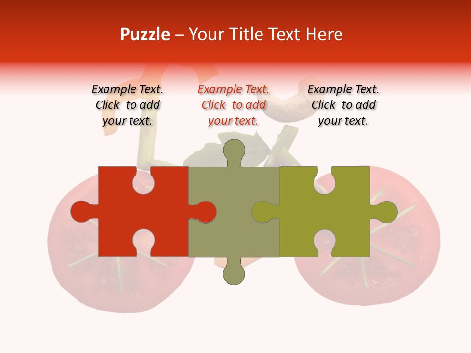 A Picture Of A Tomato And Asparagus On A White Background PowerPoint Template