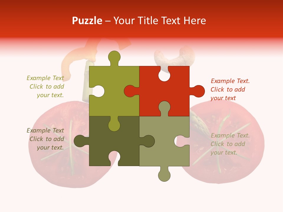 A Picture Of A Tomato And Asparagus On A White Background PowerPoint Template