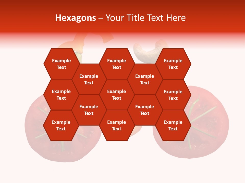 A Picture Of A Tomato And Asparagus On A White Background PowerPoint Template