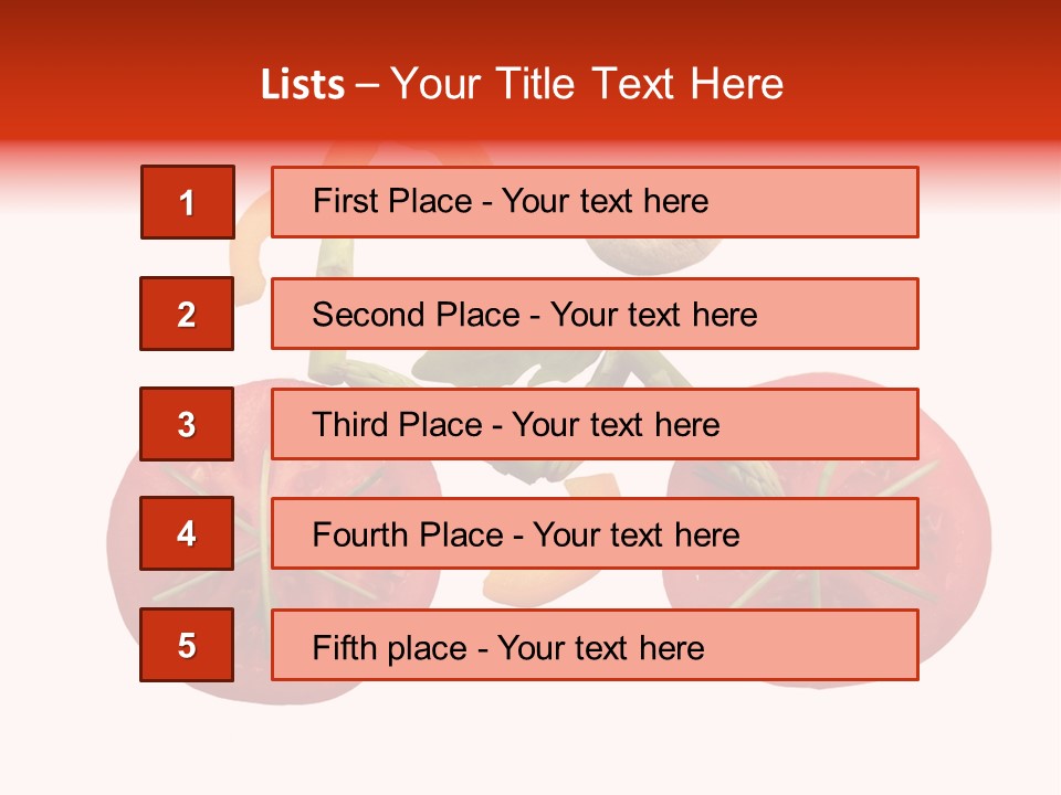 A Picture Of A Tomato And Asparagus On A White Background PowerPoint Template