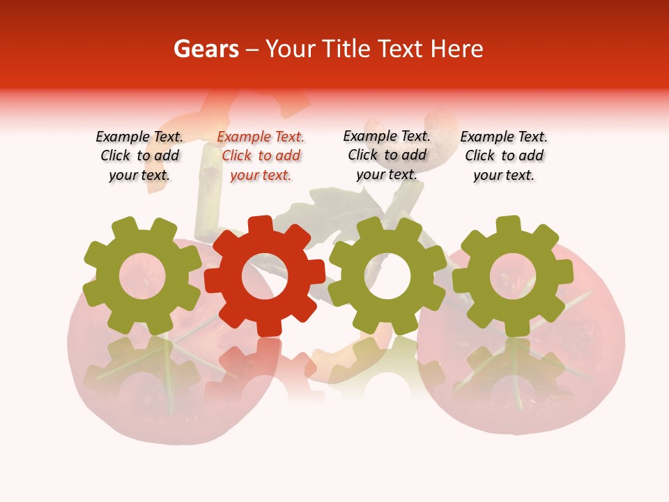 A Picture Of A Tomato And Asparagus On A White Background PowerPoint Template