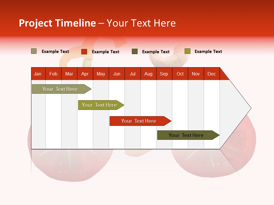 A Picture Of A Tomato And Asparagus On A White Background PowerPoint Template