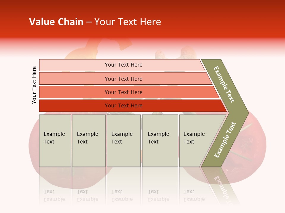 A Picture Of A Tomato And Asparagus On A White Background PowerPoint Template