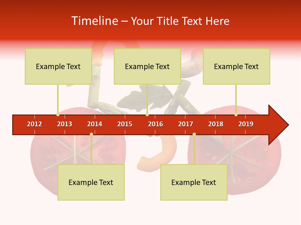 A Picture Of A Tomato And Asparagus On A White Background PowerPoint Template