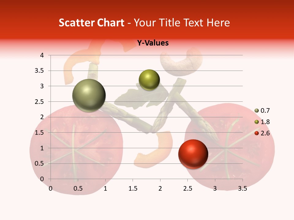 A Picture Of A Tomato And Asparagus On A White Background PowerPoint Template