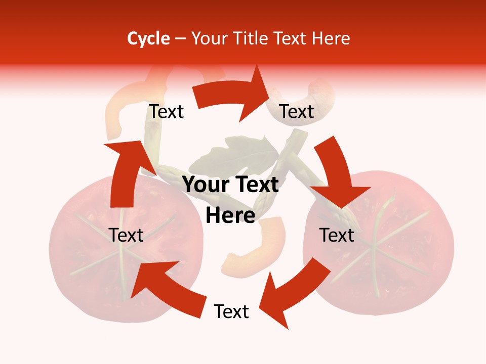 A Picture Of A Tomato And Asparagus On A White Background PowerPoint Template