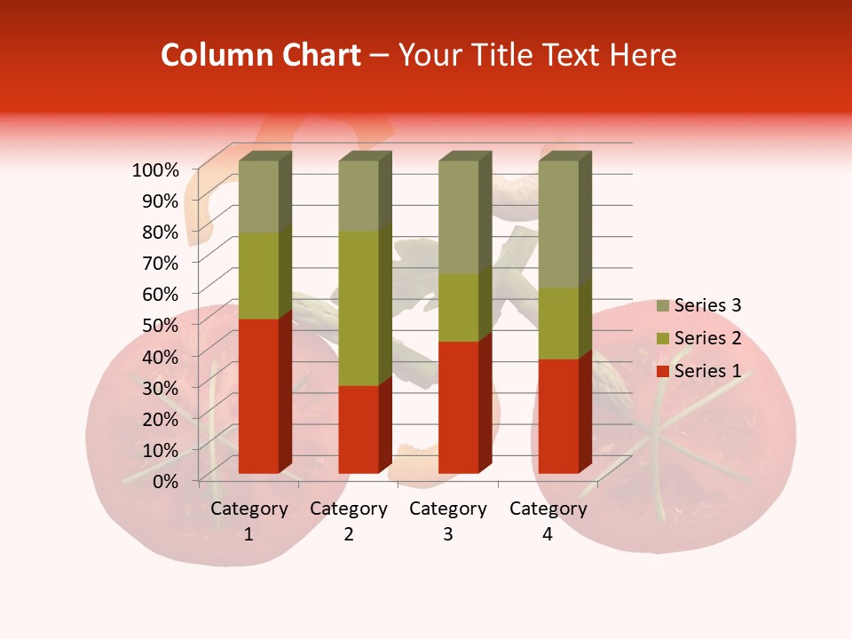 A Picture Of A Tomato And Asparagus On A White Background PowerPoint Template