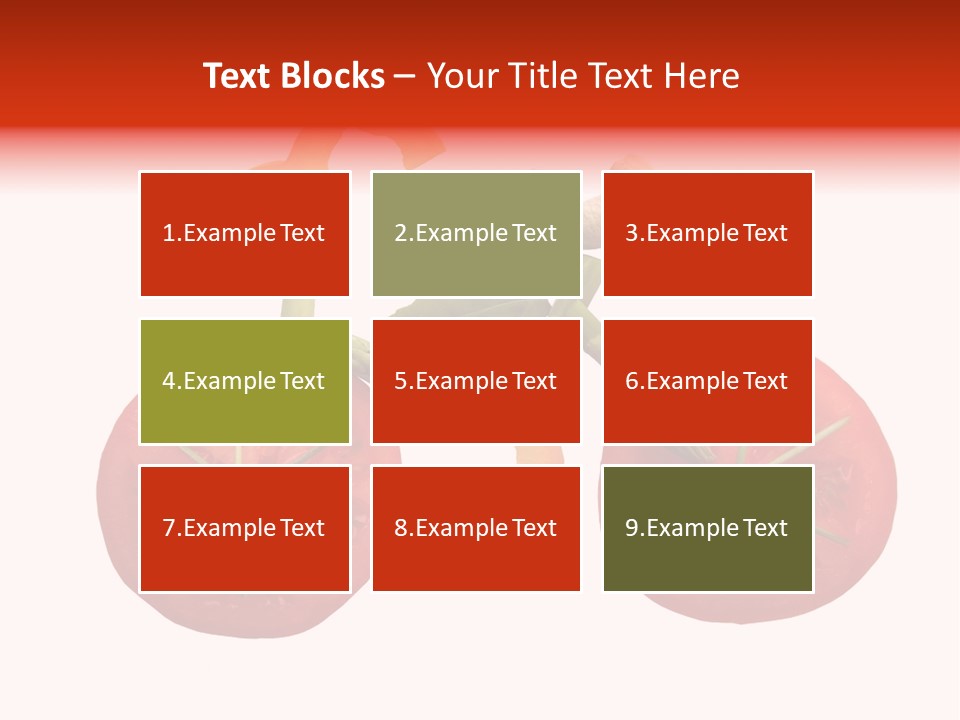 A Picture Of A Tomato And Asparagus On A White Background PowerPoint Template