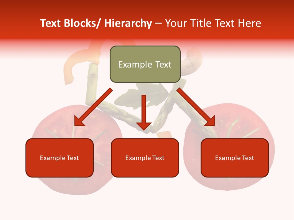 A Picture Of A Tomato And Asparagus On A White Background PowerPoint Template