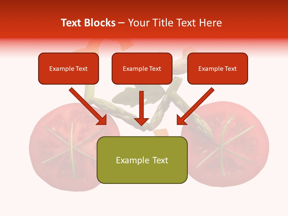 A Picture Of A Tomato And Asparagus On A White Background PowerPoint Template