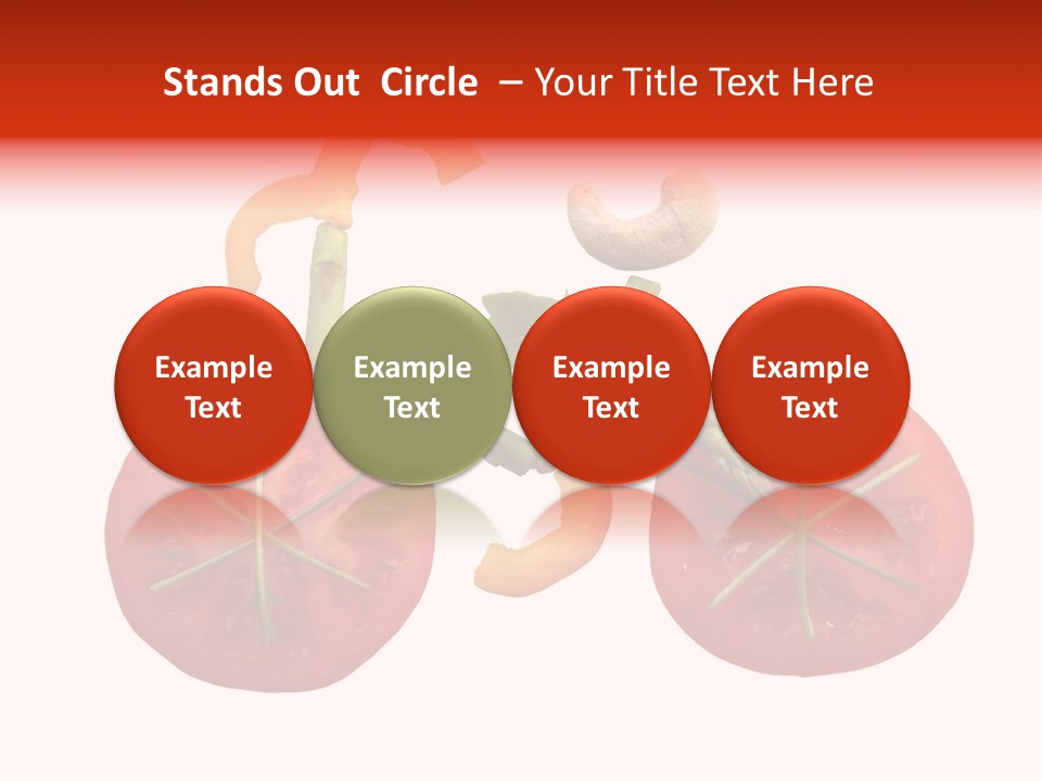 A Picture Of A Tomato And Asparagus On A White Background PowerPoint Template