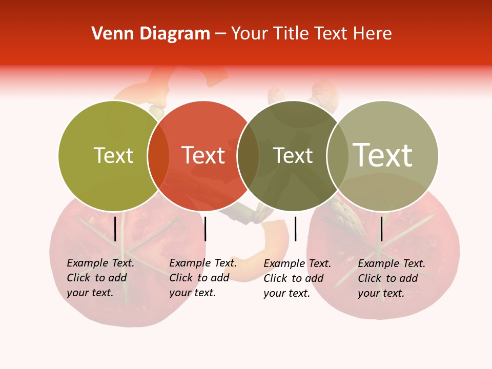 A Picture Of A Tomato And Asparagus On A White Background PowerPoint Template