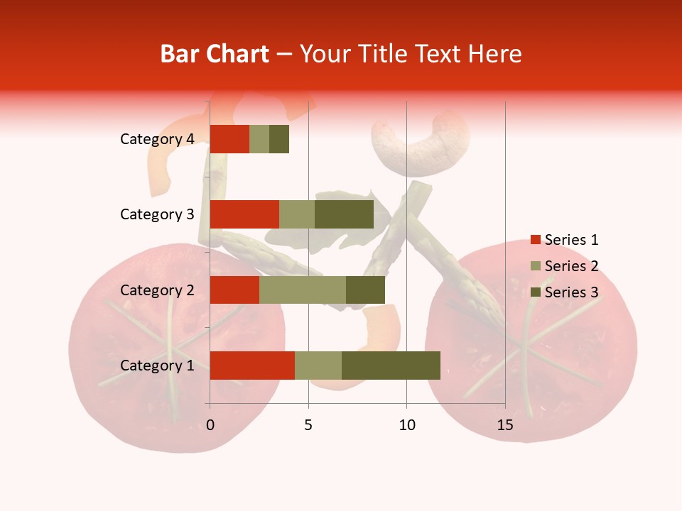 A Picture Of A Tomato And Asparagus On A White Background PowerPoint Template