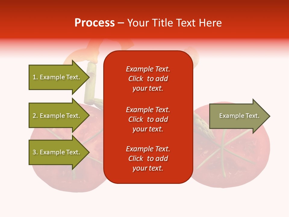 A Picture Of A Tomato And Asparagus On A White Background PowerPoint Template