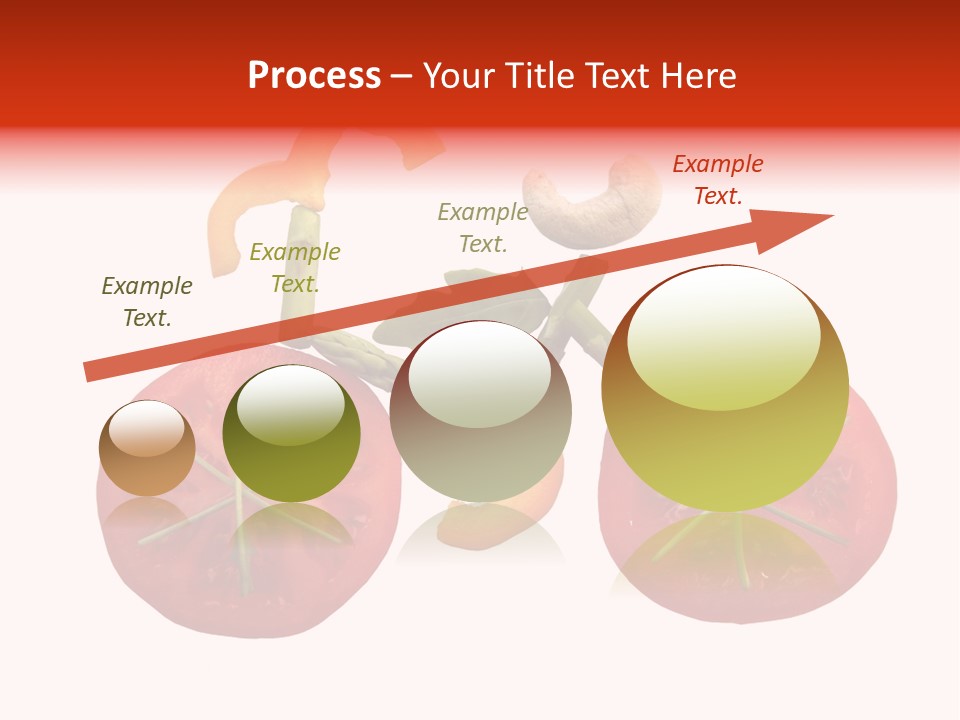 A Picture Of A Tomato And Asparagus On A White Background PowerPoint Template