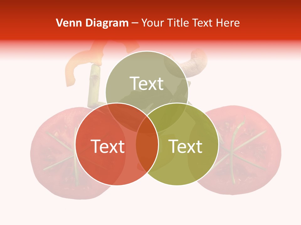 A Picture Of A Tomato And Asparagus On A White Background PowerPoint Template