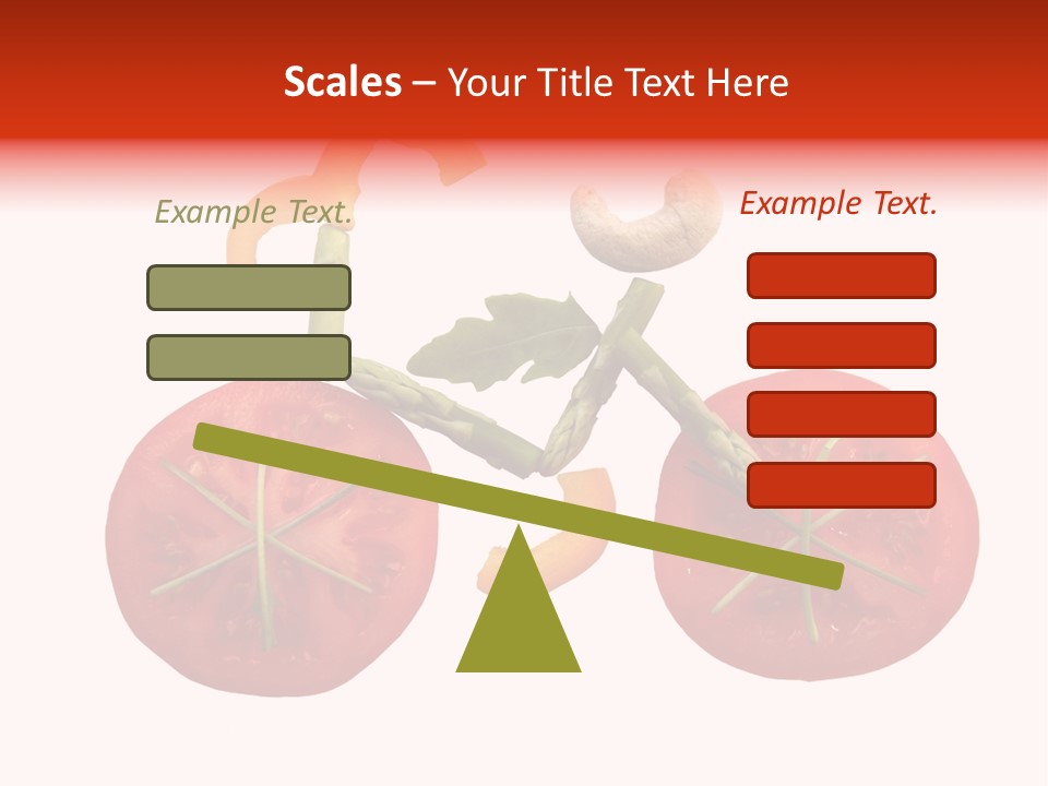 A Picture Of A Tomato And Asparagus On A White Background PowerPoint Template