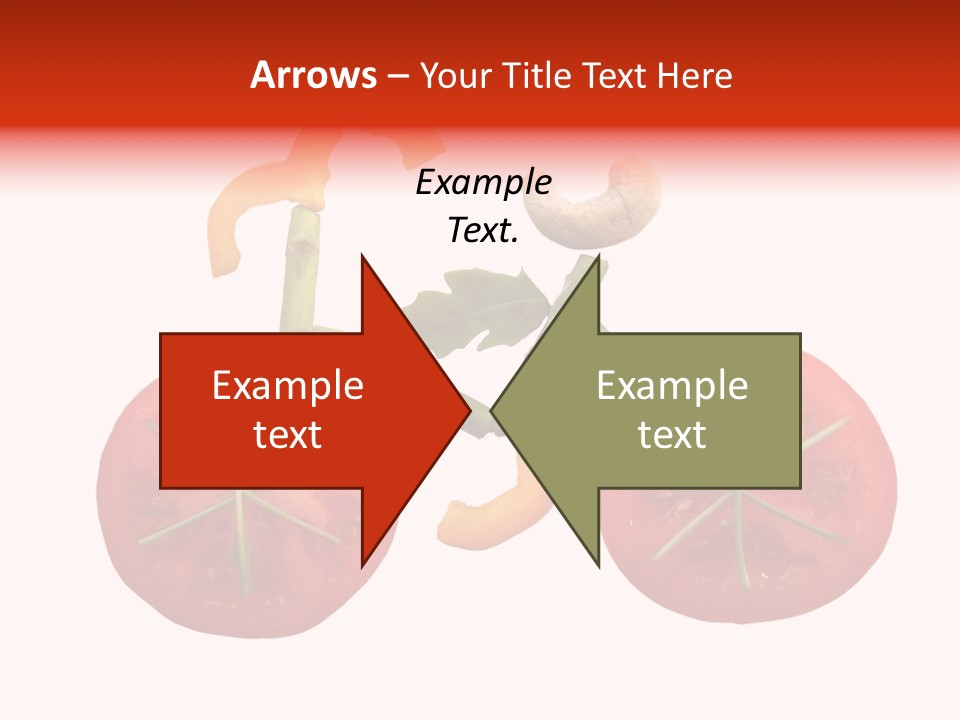 A Picture Of A Tomato And Asparagus On A White Background PowerPoint Template