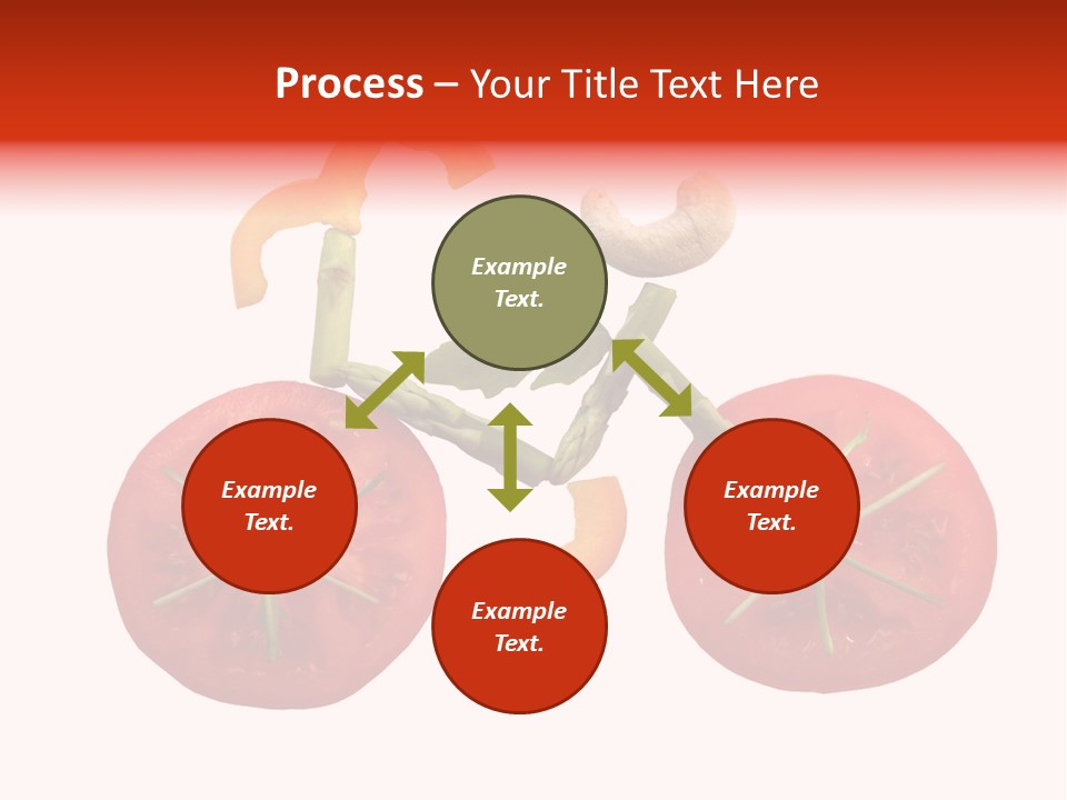 A Picture Of A Tomato And Asparagus On A White Background PowerPoint Template