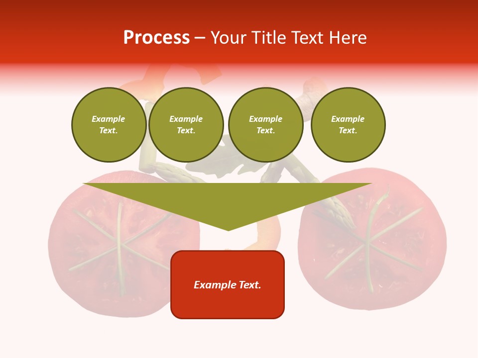 A Picture Of A Tomato And Asparagus On A White Background PowerPoint Template