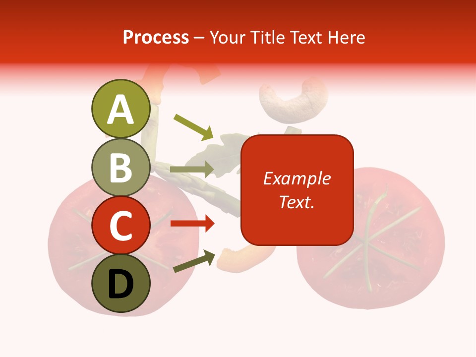 A Picture Of A Tomato And Asparagus On A White Background PowerPoint Template