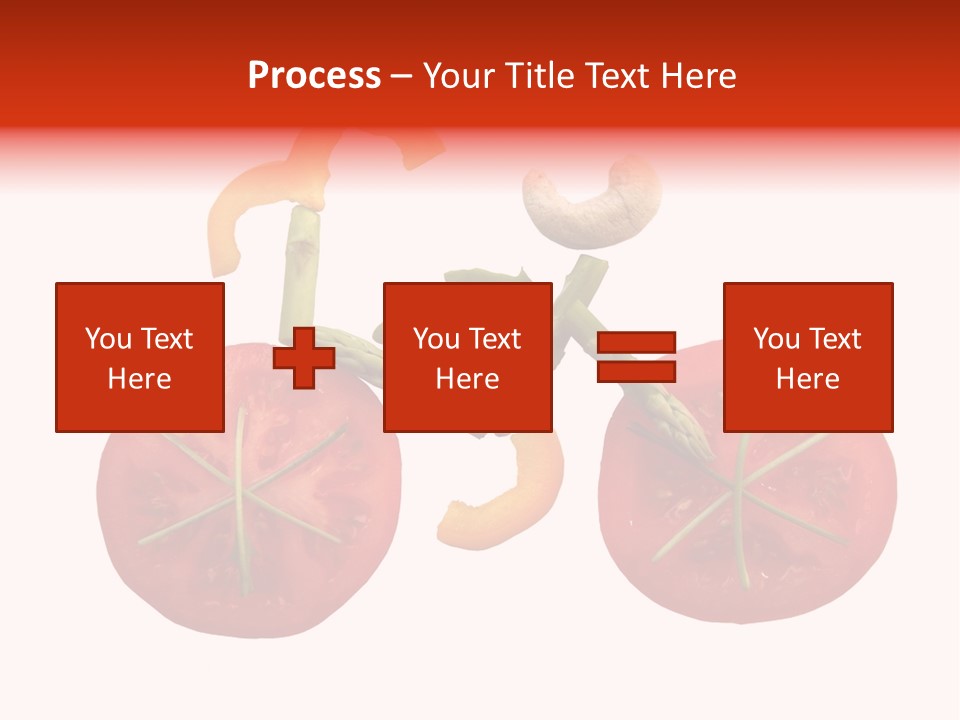 A Picture Of A Tomato And Asparagus On A White Background PowerPoint Template