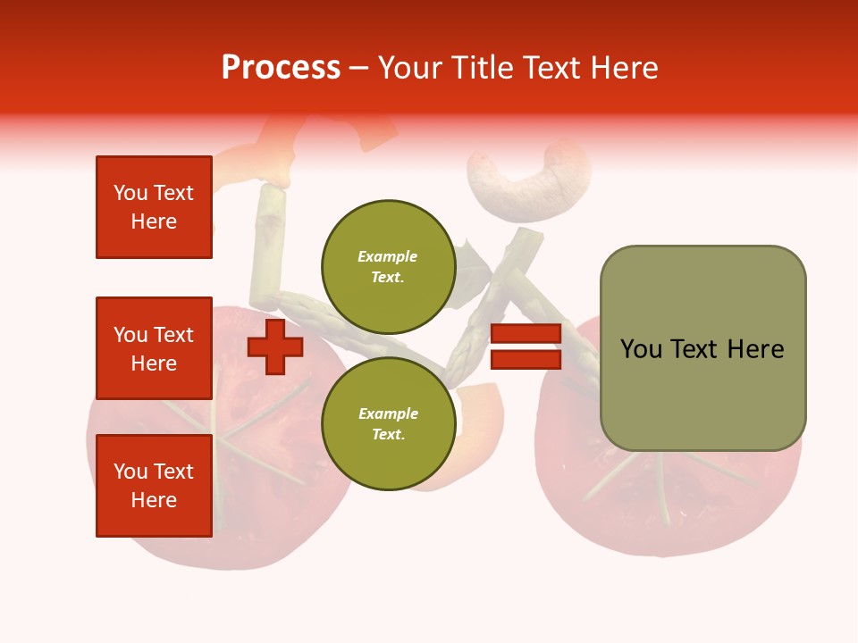 A Picture Of A Tomato And Asparagus On A White Background PowerPoint Template