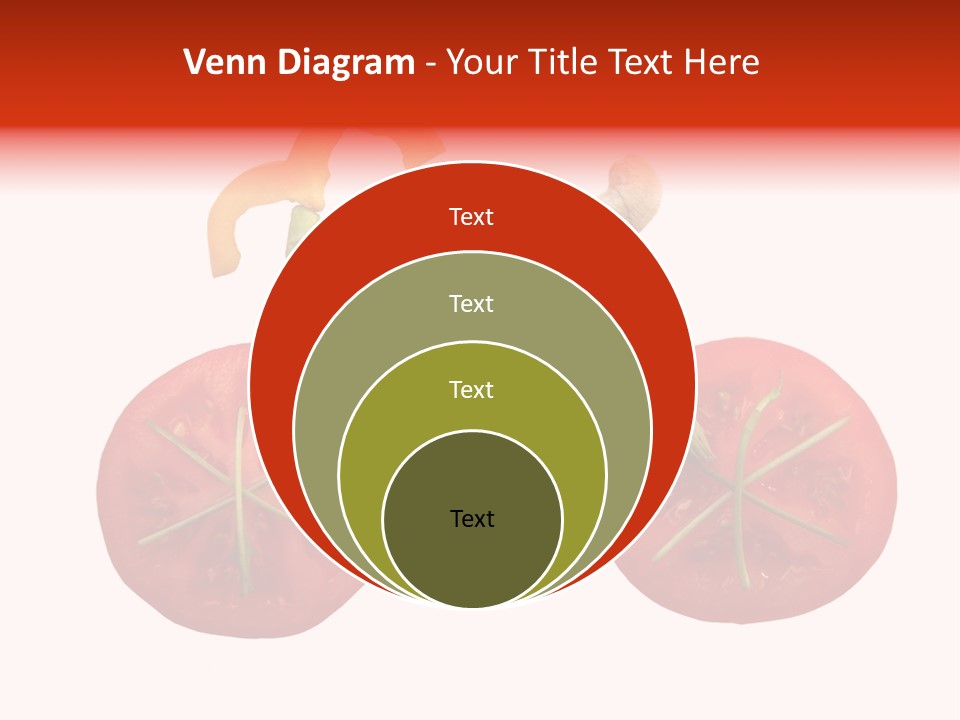 A Picture Of A Tomato And Asparagus On A White Background PowerPoint Template
