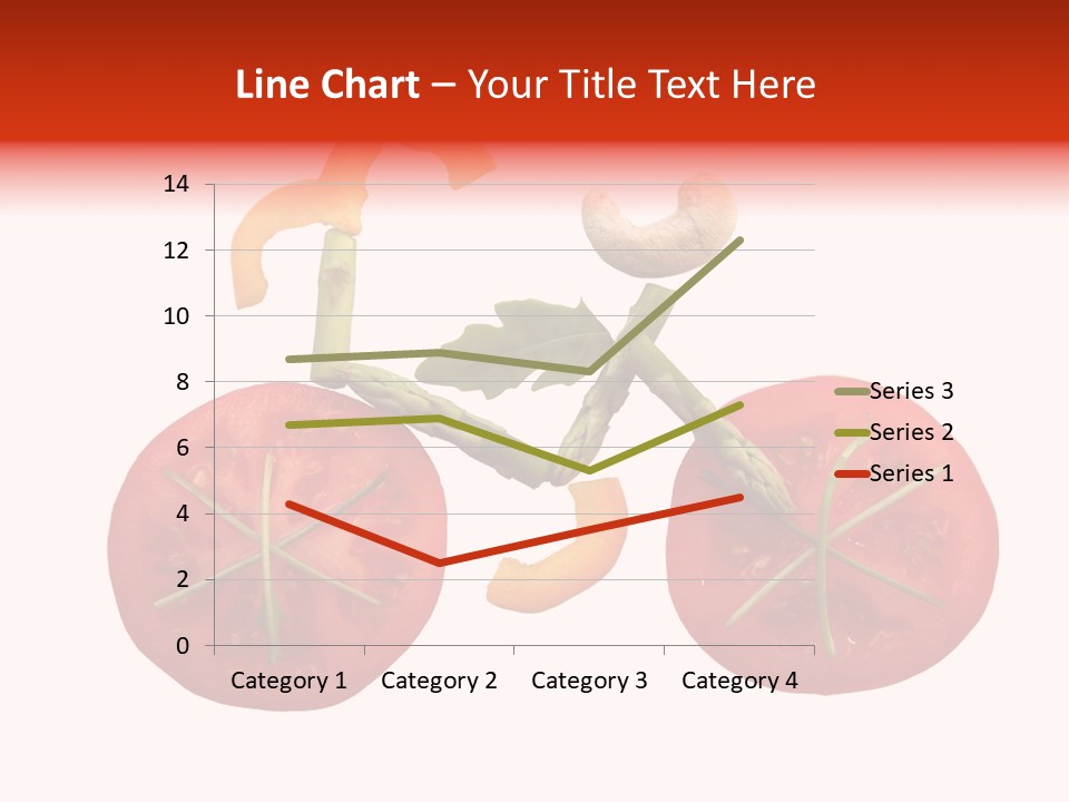 A Picture Of A Tomato And Asparagus On A White Background PowerPoint Template