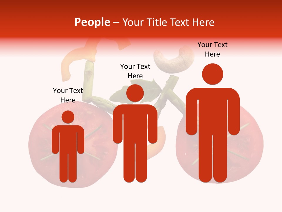 A Picture Of A Tomato And Asparagus On A White Background PowerPoint Template