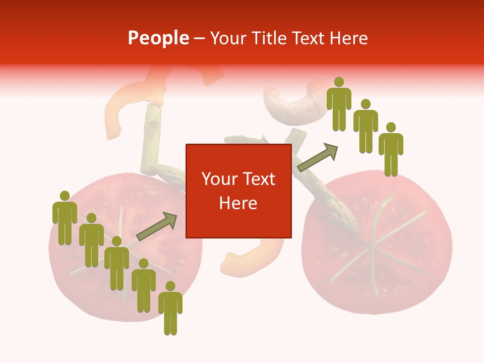 A Picture Of A Tomato And Asparagus On A White Background PowerPoint Template