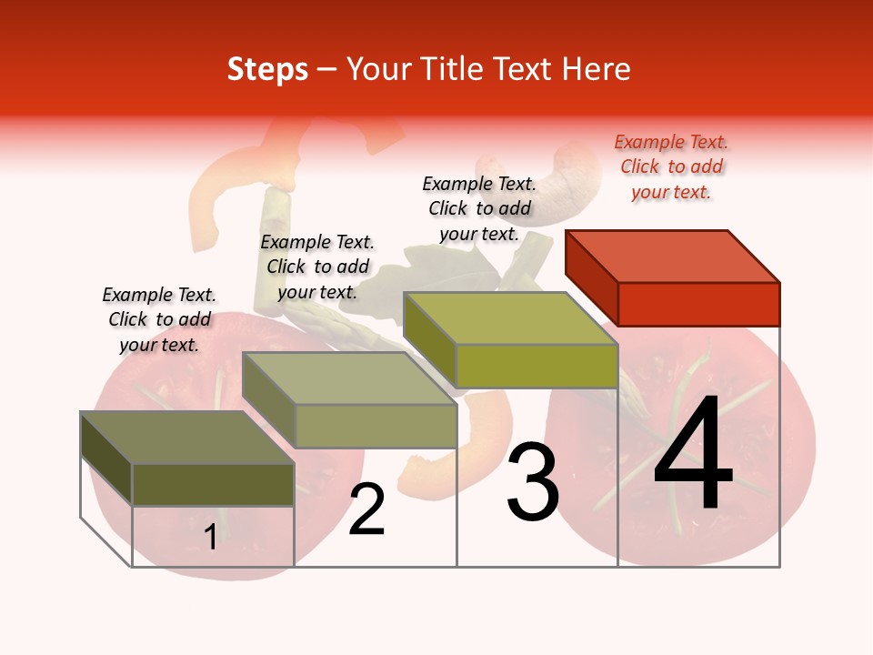 A Picture Of A Tomato And Asparagus On A White Background PowerPoint Template