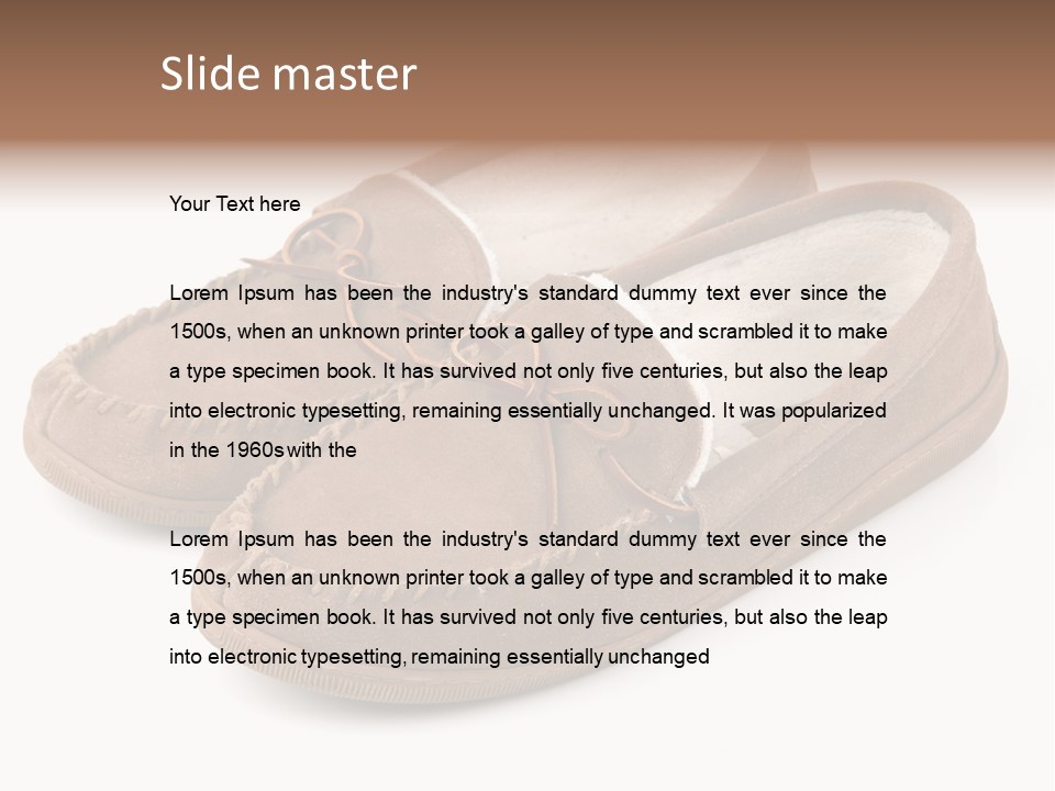 Moccasins On White PowerPoint Template