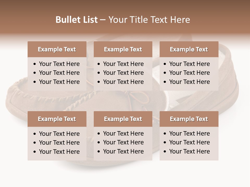 Moccasins On White PowerPoint Template