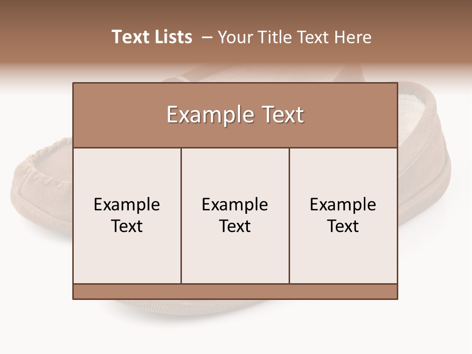 Moccasins On White PowerPoint Template