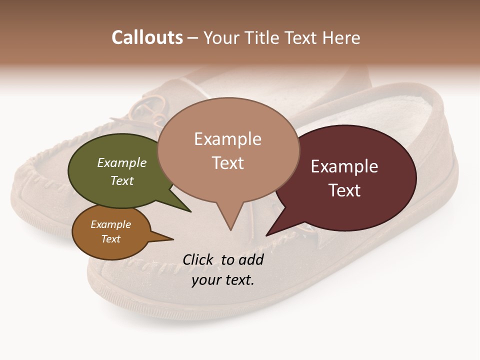Moccasins On White PowerPoint Template