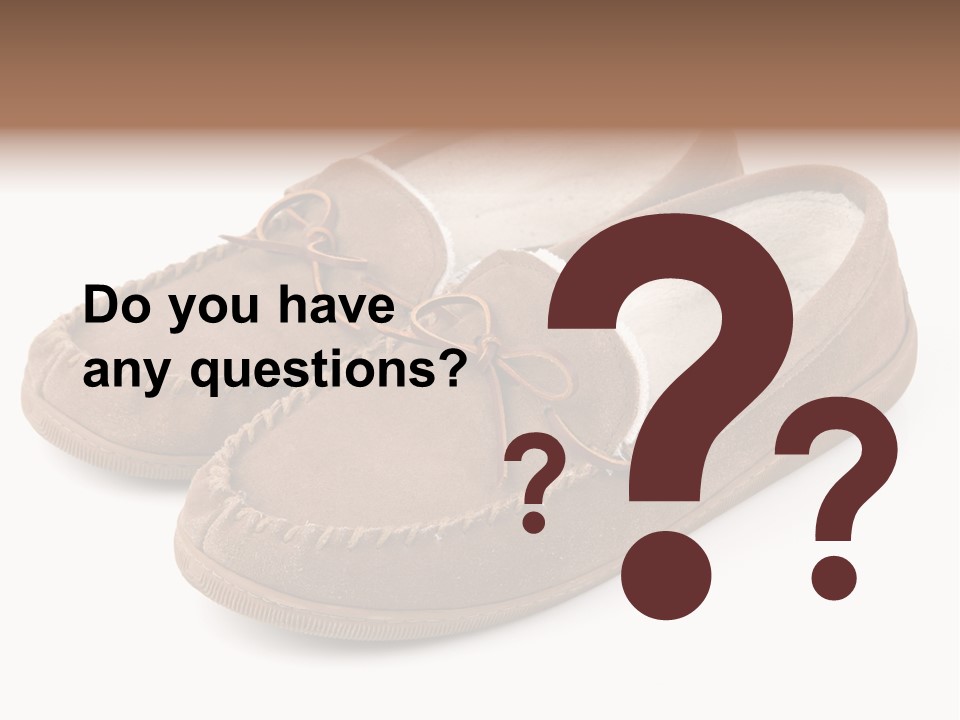 Moccasins On White PowerPoint Template